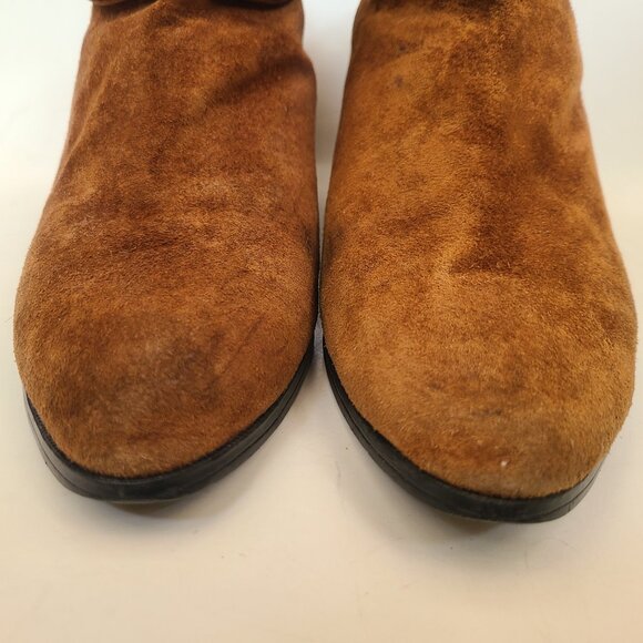 Vtg 80s 90s Impo Brown Ankle Slouch Boots 8 Boho Retro Robin Hood - Picture 7 of 16